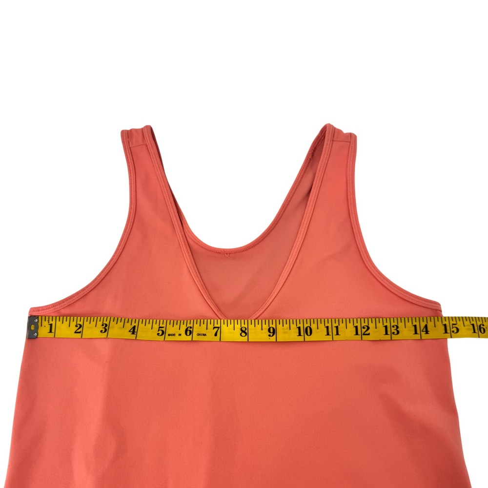 Athleta Aurora V-Neck Crop Tank Coral Pink Women Activewear Top Small - Picture 5 of 9